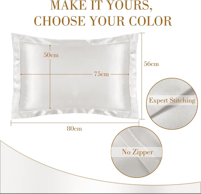 Thumbnail 1 de Silk Pillowcase 2 Pack 50 x 75 cm pillowcases