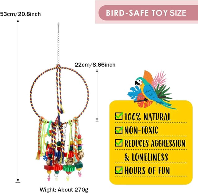 Detalle 2 de Parrot chew toys 22 x 53 cm ring