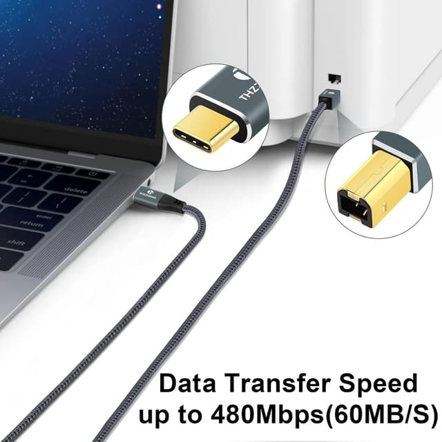 Detalle 2 de Thzzhnno USB C auf USB B 1m 🔌