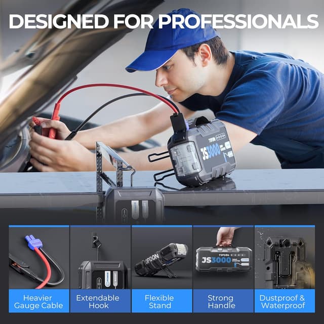 Thumbnail 2 de TOPDON JS3000 Auto-Starthilfe 24000mAh đź”§