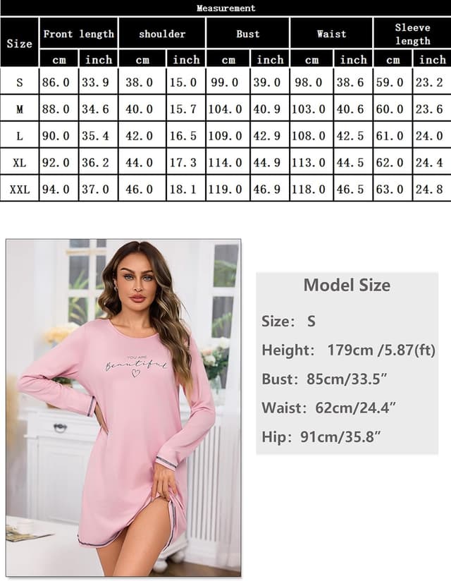 Thumbnail 5 de Bresdk Camicia Notte Donna Cotone S-XXL