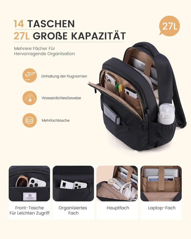 Thumbnail 4 de LOVEVOOK Rucksack 15,6 Zoll Laptop