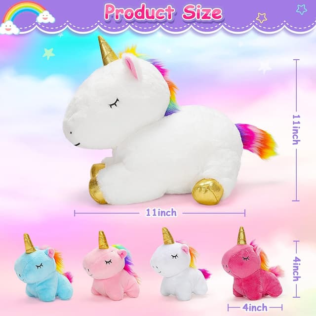 Thumbnail 4 de KMUYSL Unicorn Mommy Plush Set 4 Baby Unicorns