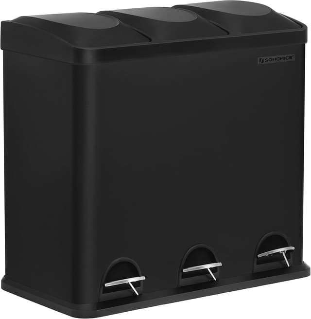 Detalle de SONGMICS LTB54B Pattumiera 54L a 3 sezioni