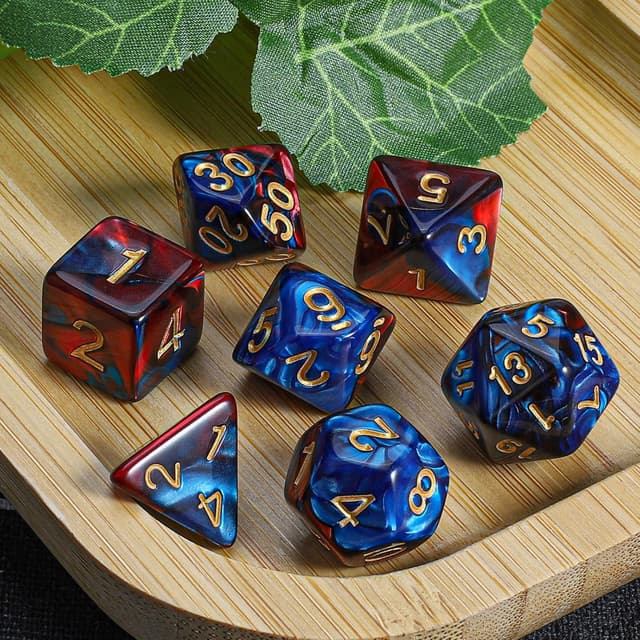 Detalle 1 de QMAY DND dice set polyhedral 7 pieces
