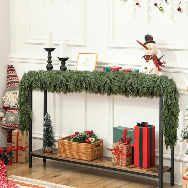 Detalle de 2 Pcs 6ft Cypress Garland 160-branch Christmas greenery 🎄
