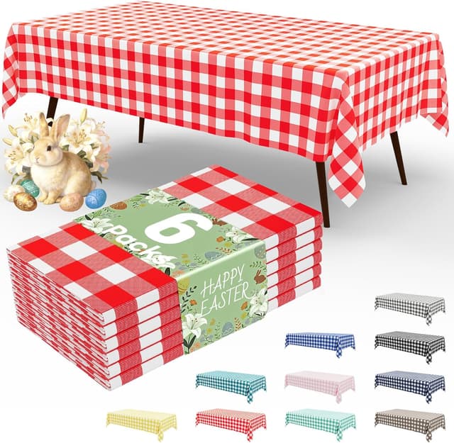 Detalle de misaya 6 Packs Buffalo Tablecloth 54 x 108 in