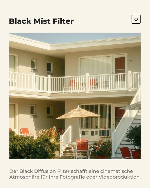 Detalle 2 de K&F CONCEPT Filter 62 mm Black Promist 1/4 (Nano-Klear) – Soft-Effekt für Portrait und Video