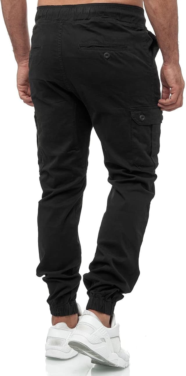 Detalle 2 de Tazzio Cargohose Herren Cargo Hose Jogger Chino 16610 – Regular Fit mit Stretch & Kordelzug