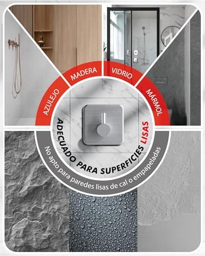 Thumbnail 6 de Auxmir Ganchos adhesivos para pared 6 piezas