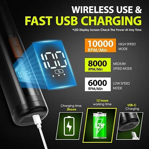 Detalle de IREDOON Lima Uñas Perro (3 velocidades) con 4 luces LED y batería recargable