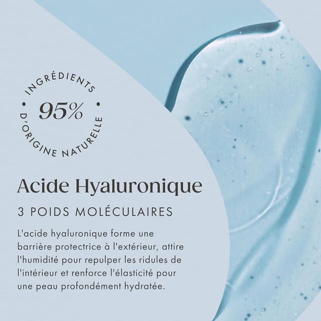 Detalle de Satin Naturel Crème Hydratante au Aloe Vera Bio & Acide Hyaluronique 50 ml pour le visage