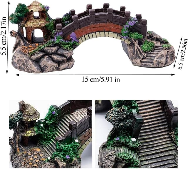 Thumbnail 1 de LiJuanWang Aquarium Deko Brücke 1 Stück 🎍