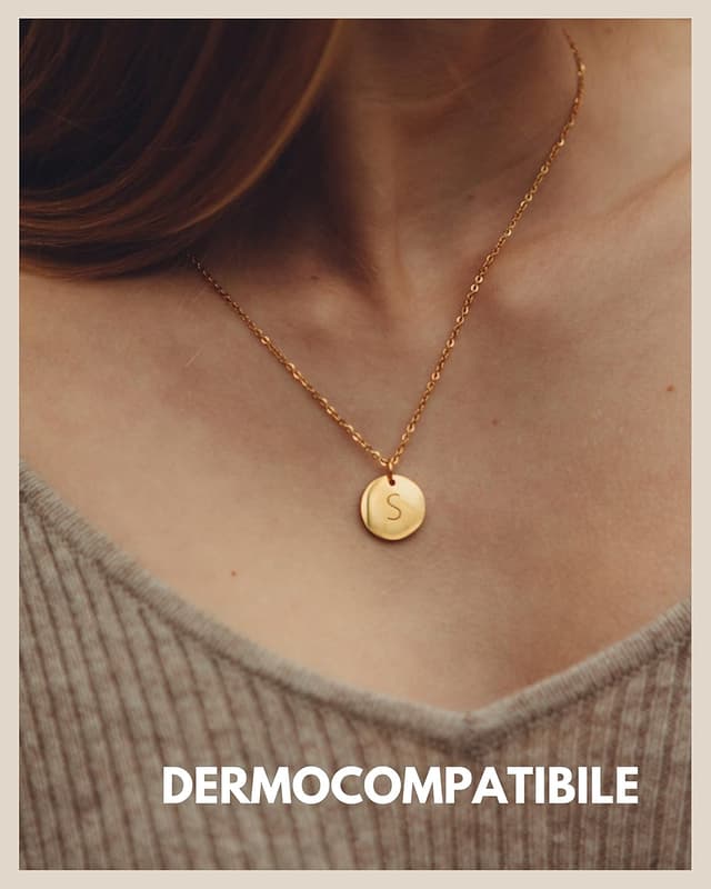 Detalle 2 de GD GOOD.designs EST. 2015 catenina da donna con iniziali in argento, collana con lettere argentate