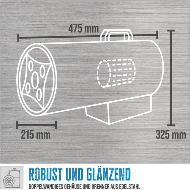 Thumbnail 6 de Güde 85006 Générateur d'air chaud à gaz inox 1,5 m tuyau