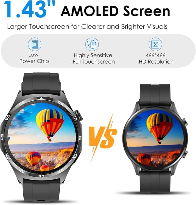 Detalle de Smart watch with 1.43" AMOLED health sensors