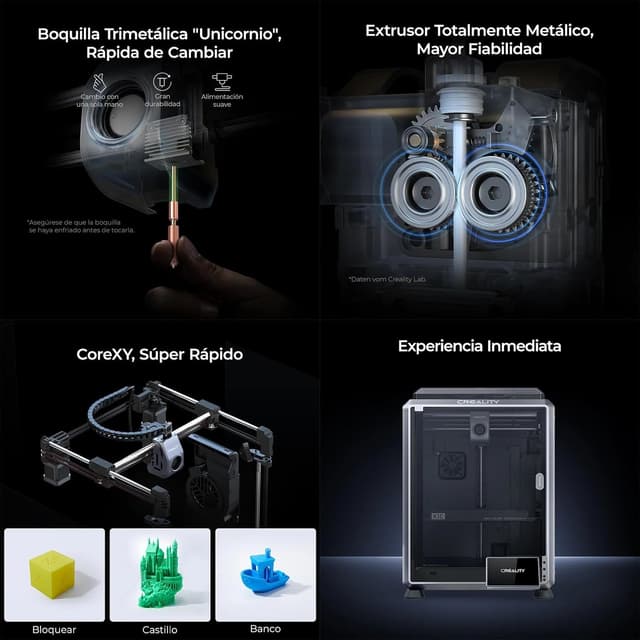 Thumbnail 4 de Creality K1C Gris impresora 3D rápida 600 mm/s