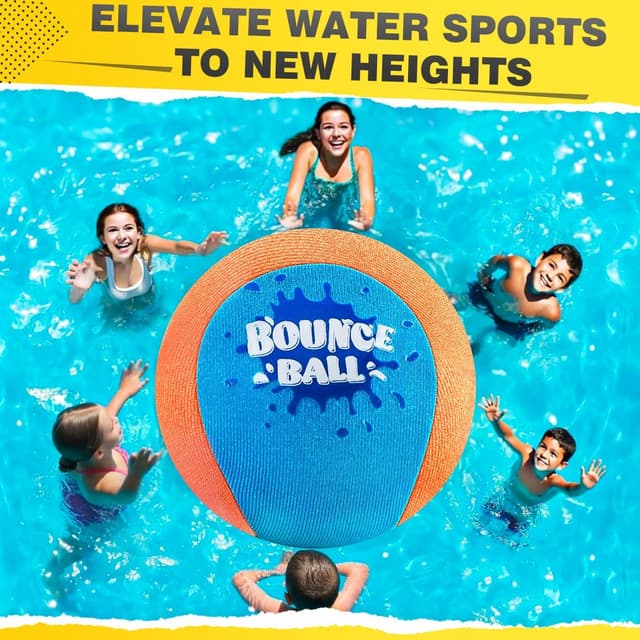 Detalle de KmmiFF Wasser-Sprungball (2er-Set) für Outdoor-Spiele am Strand, See & Pool – für Kinder von 5 bis 12 Jahren