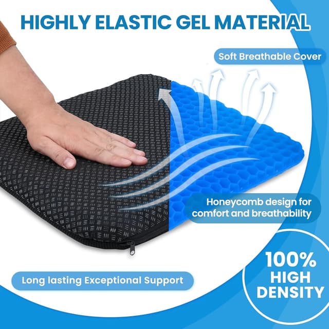 Thumbnail 2 de MOMOLILY Gel-Sitzkissen Groß 47x43x4 cm