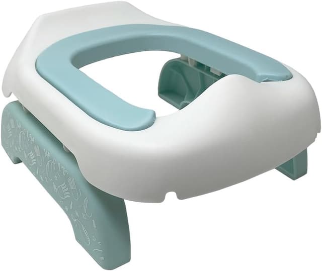 Detalle de Pote Pals Travel Potty Soft PU Cushioned Travel Potty (Pink Safari) with 5 Disposable Liners