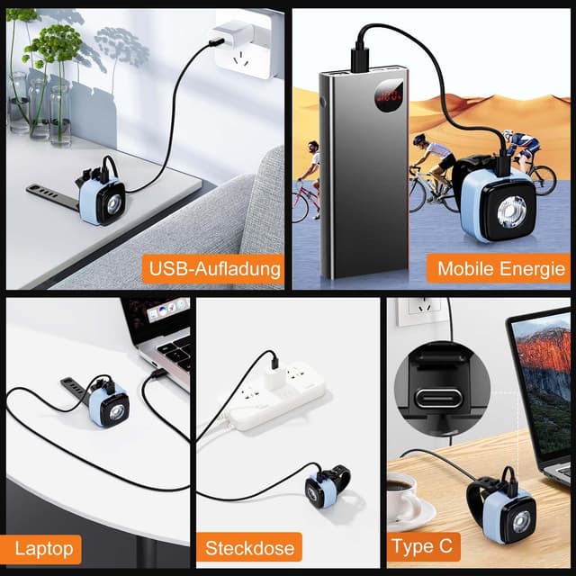 Thumbnail 2 de Antimi Fahrradbeleuchtung StVZO LED Set IPX5