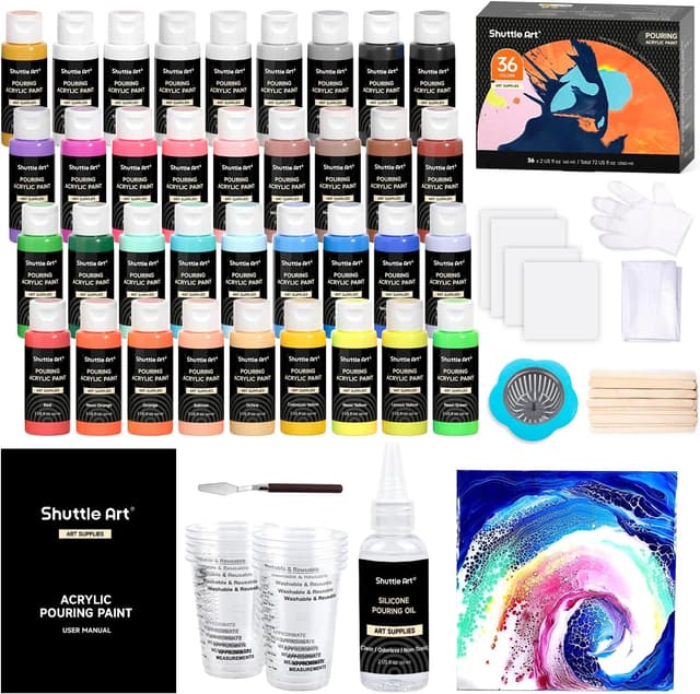 Imagen de Shuttle Art Pouring Acrylfarben 36er 🎨 en OfertitasTOP