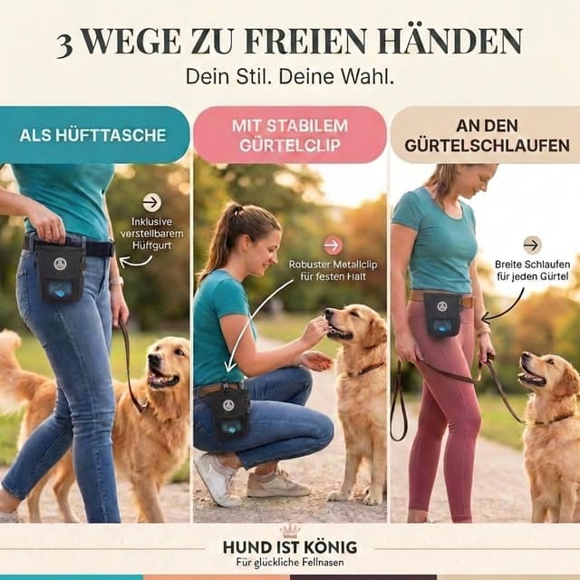 Thumbnail 4 de HUND IST KÖNIG Leckerlibeutel Ø12 cm 🐾