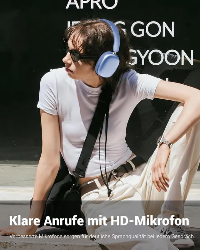 Thumbnail 6 de Wentronic Y01 Noise-Cancelling Over-Ear-Kopfhörer (Bluetooth 5.3, bis 48 h, faltbar) – Blau