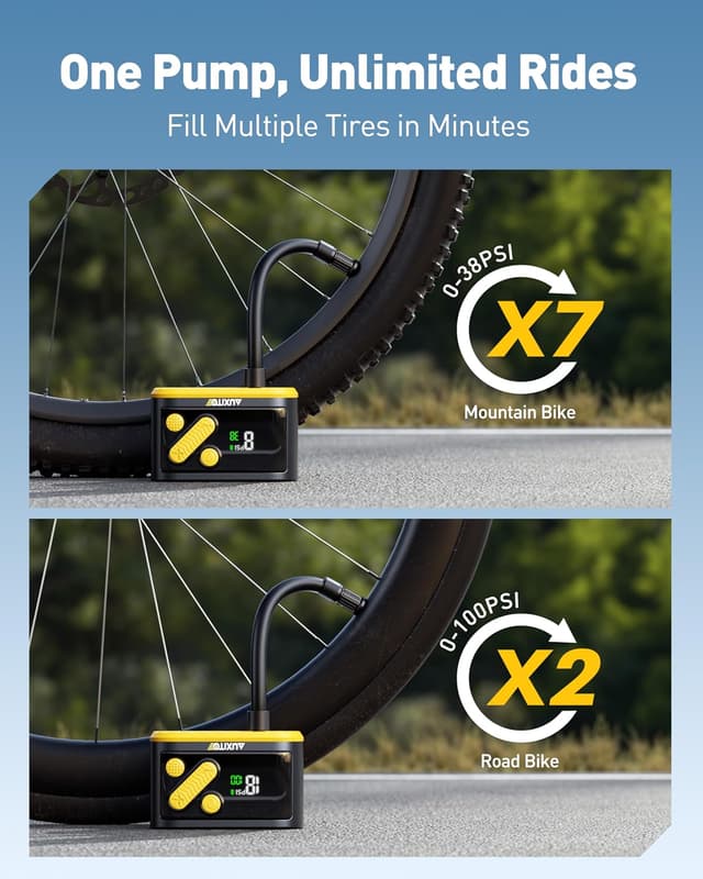 Thumbnail 2 de AUXITO Mini Electric Bike Pump 120 PSI