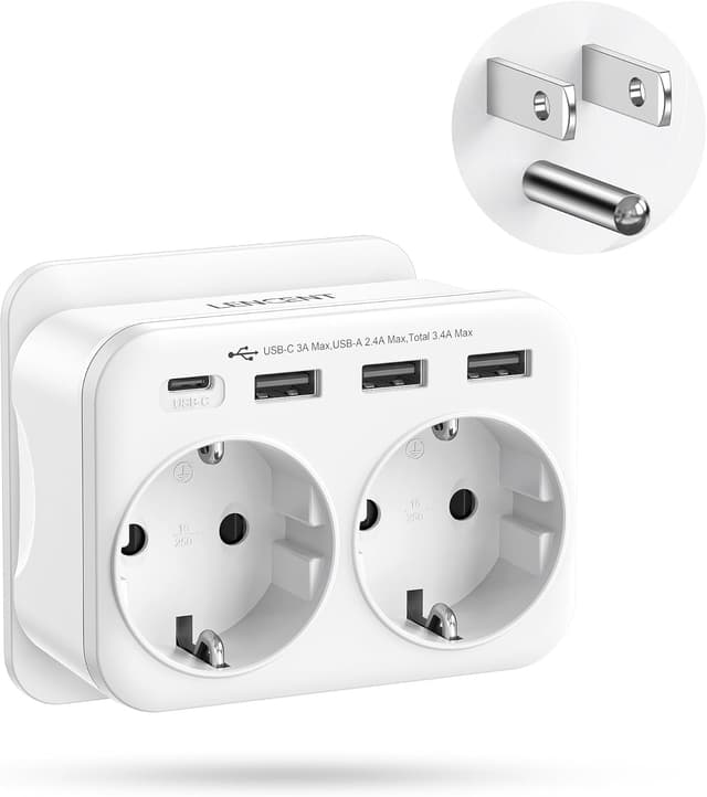 Detalle de LENCENT Reiseadapter Typ B 6-in-1