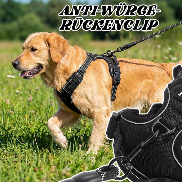 Detalle 1 de Funfox Hundegeschirr Anti-Zug, 32 bis 45 cm