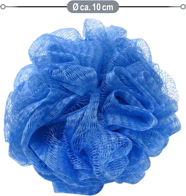 Detalle 2 de com-four® lot de 4 éponges de douche en nylon (couleurs vives variables)