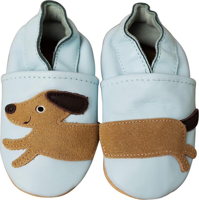 Detalle de ENGEL + PIRATEN Krabbelschuhe aus 100 % echtem Rindnappaleder – Lauflern- und Babyhausschuhe