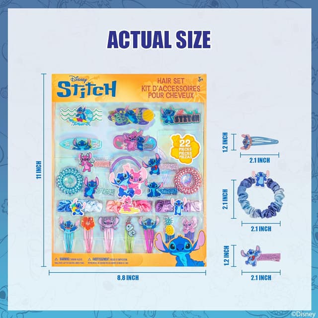 Detalle de Townley Girl Stitch Hair Accessory Set for Girls (22-Piece Clips, Ties, and Scrunchies)