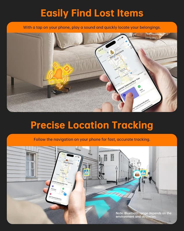 Detalle 2 de NOVOO Slim SmartCard Wallet Tracker 6-Year Battery