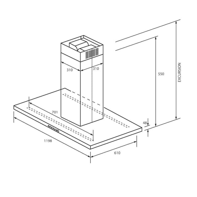 Thumbnail 1 de Haier Campana Isla HATSI120CBS6BVOC