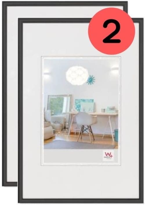 Detalle de Double pack de cadres photo Walther Design noir KV342BD (DIN A3) 29,7 x 42 cm