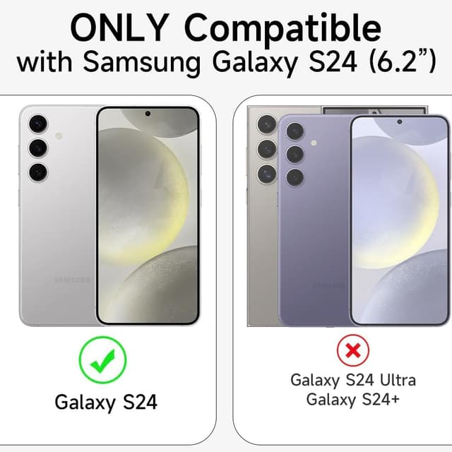 Thumbnail 6 de CAROKI Clear Case for Samsung Galaxy S24 (6.1-inch) – transparent shockproof TPU bumper with wildflower pattern