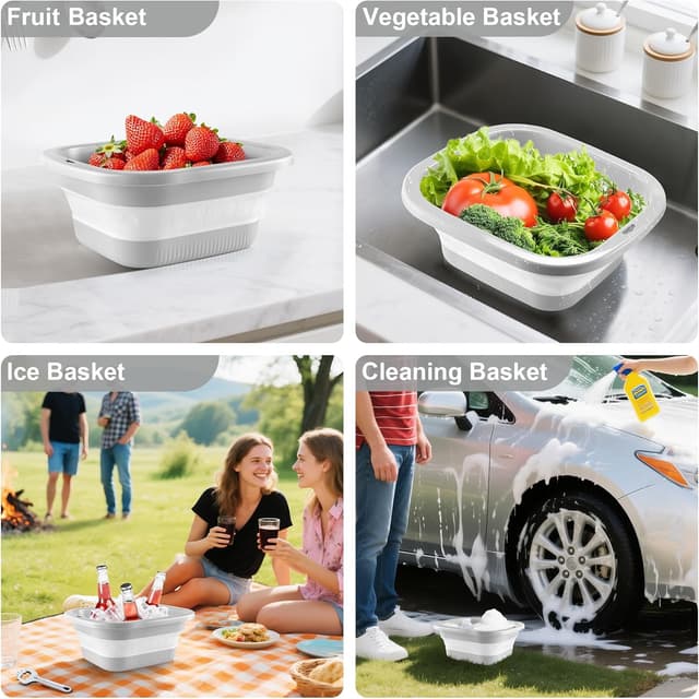 Thumbnail 3 de SINGARO 1.5 Gal Collapsible Dish Basin