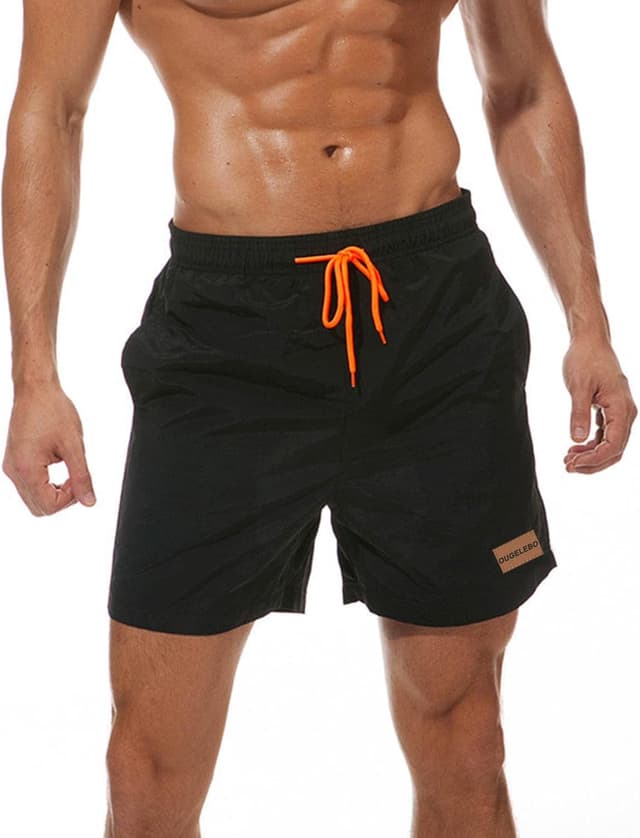 Thumbnail 3 de Ougelebo Badehose Herren mit Reißverschlusstasche Schnelltrocknend