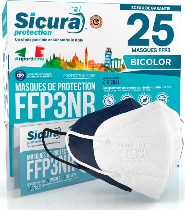 Detalle de Masques FFP3 25 pièces SICURA
