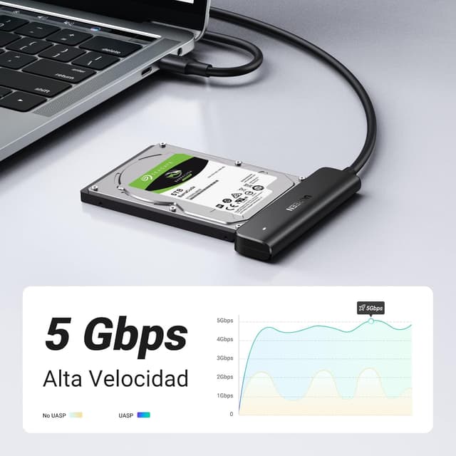 Thumbnail 1 de UGREEN Cable SATA III a USB C - Adaptador HDD/SSD ⚡️