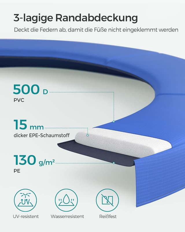 Thumbnail 5 de SONGMICS Gartentrampolin Outdoor Ø 305 cm Kinder