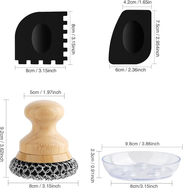 Detalle 2 de Cast Iron Pan Scrubber with 2 Scrapers