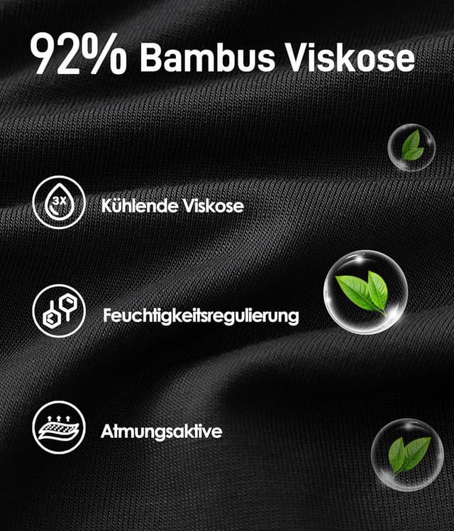 Detalle de YESWEL Bambus Boxershorts Herren im 6er- oder 10er-Pack (lange Beine) – atmungsaktive Retroshorts ohne kratzende Etiketten