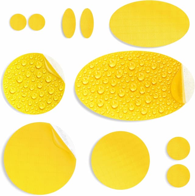 Detalle de aZengear Kit toppe di riparazione autoadesive impermeabili (11 pezzi, 30+ colori) per piumini, tende e scarpe