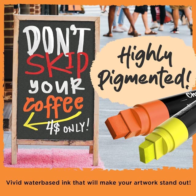 Thumbnail 6 de Chalkola Jumbo Marqueurs de Fenêtre 15mm