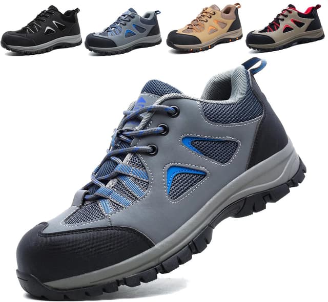 Detalle de ISOOUS Sicherheitsschuhe für Herren & Damen – leichte Arbeitsschuhe mit Stahlkappe, atmungsaktiv und schusssicher gegen Durchtritt