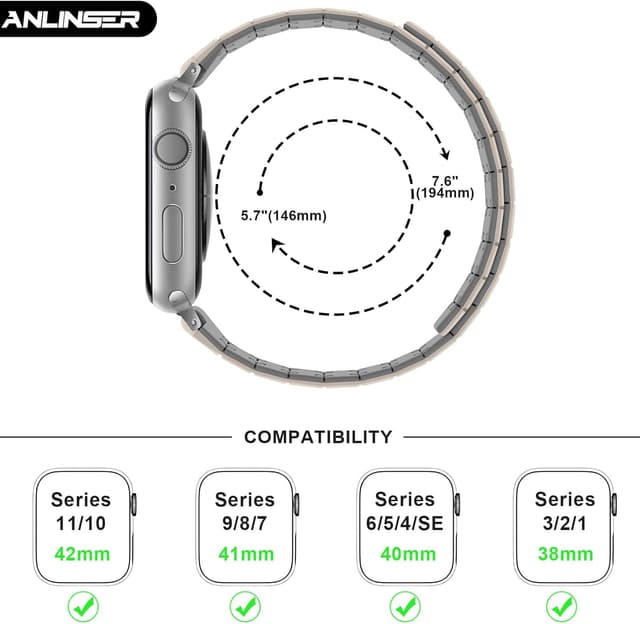 Detalle 2 de Anlinser Apple Watch magnetic strap 38mm