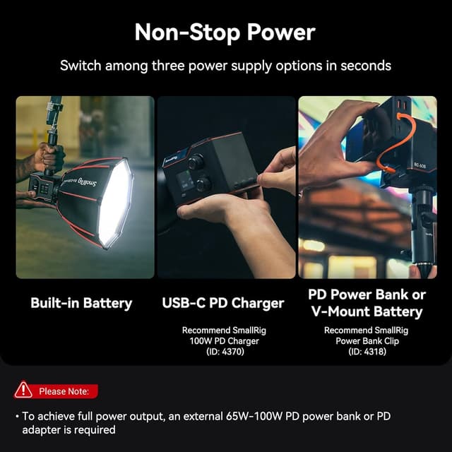 Thumbnail 2 de SMALLRIG RC 60B COB Video Light 3400mAh